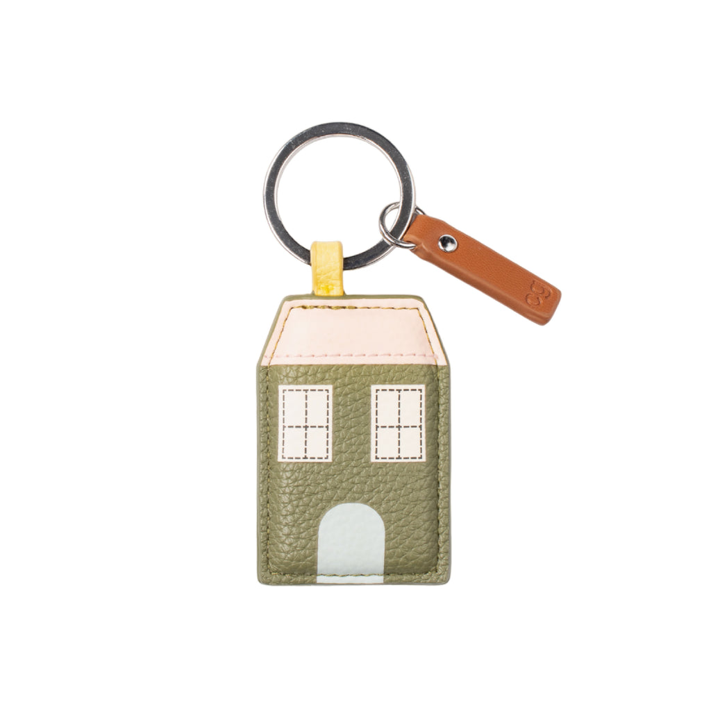 Caroline Gardner House Keyring - Khaki Gold 