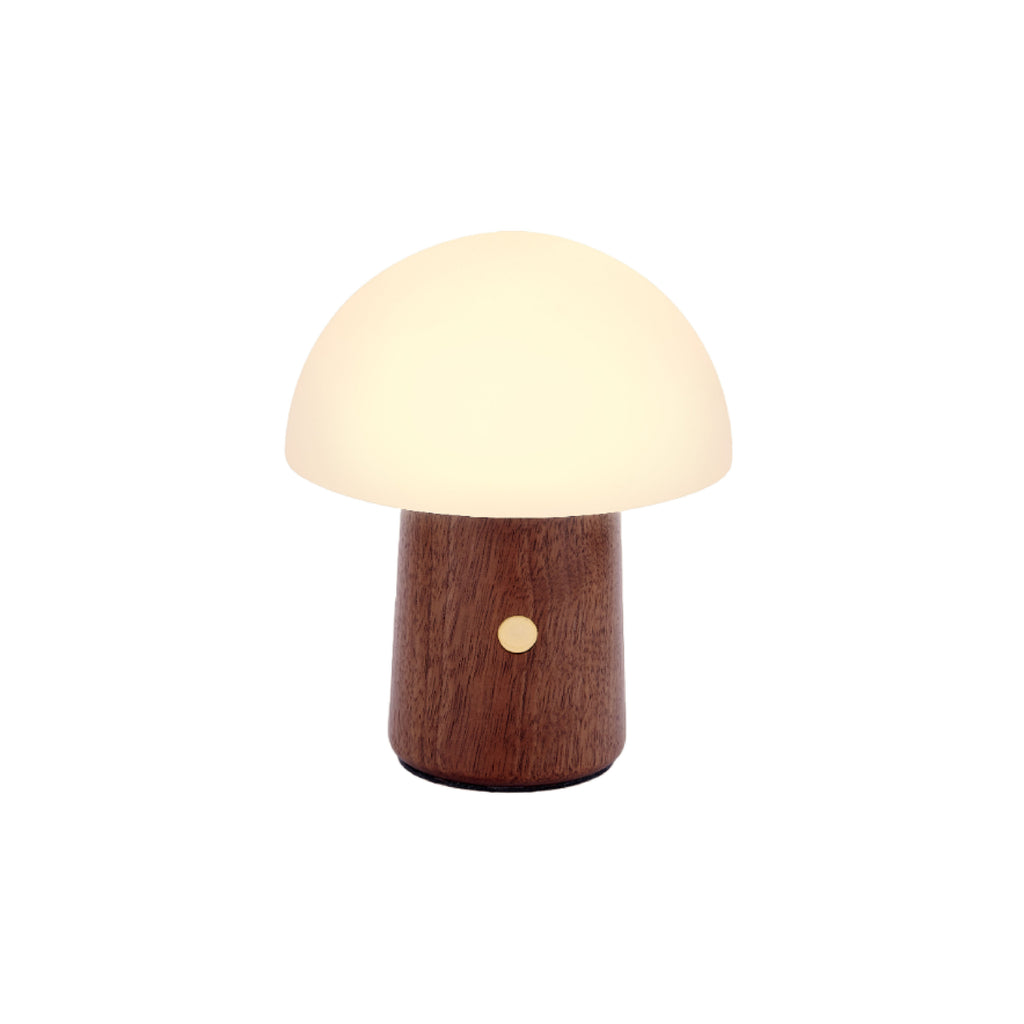 Gingko Mini Alice Mushroom Lamp - Walnut