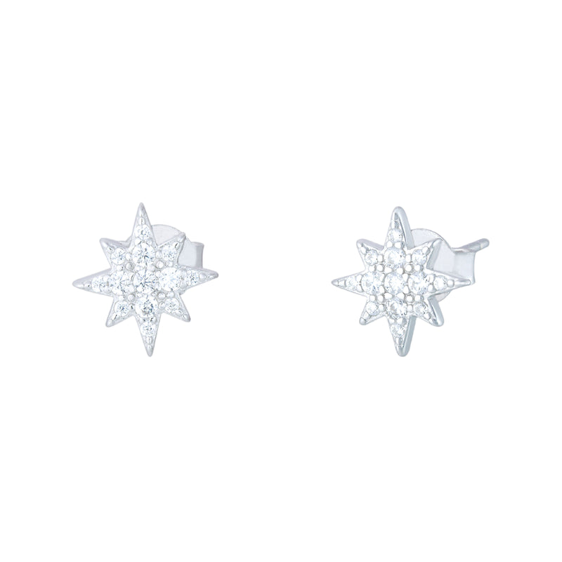 Estelle Star Stud Earrings | Sterling Silver