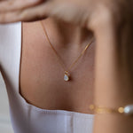 Jemima Pearl Pendant Necklace | Gold Plated Sterling Silver