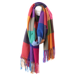 Checked Colour Block Scarf | Multicolour