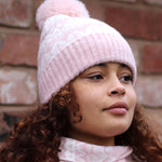 Fairisle Pom Pom Hat | Pale Pink