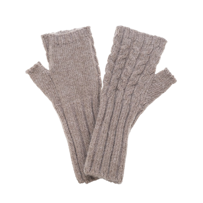 Long Mittens | Cappuccino Beige