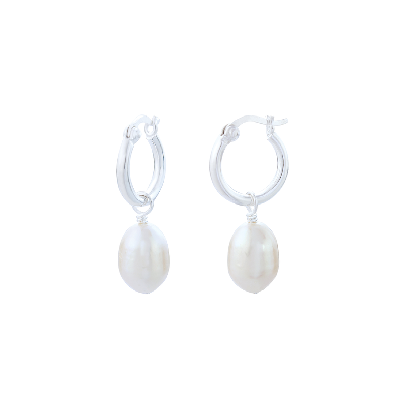 Pearl Drop Earrings | Sterling Silver