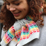 Rainbow Heart Print Pull Through Scarf | Multicolour