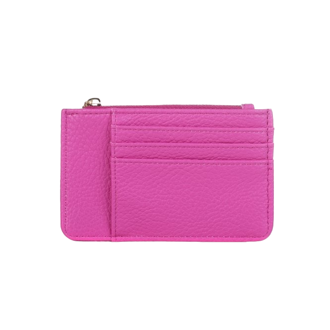 Vegan Leather Card Holder & Coin Purse | Hot Pink