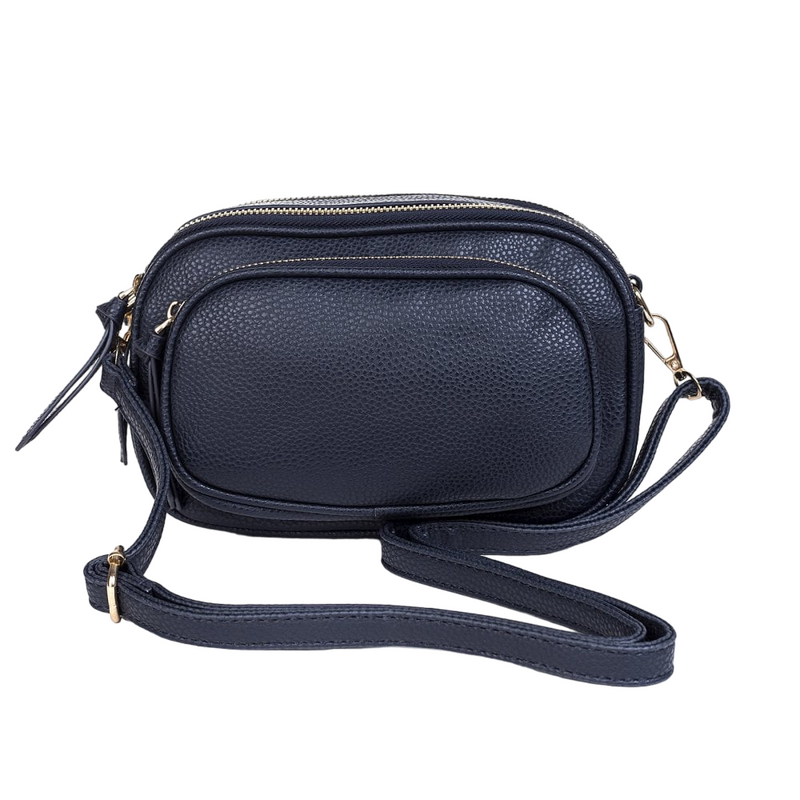 Vegan Leather Clutch & Handbag | Navy