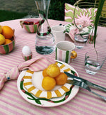 Scalloped Ceramic Breakfast Plate | Yellow