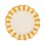 Scalloped Ceramic Breakfast Plate | Yellow