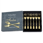 Champagne Avalon Pastry Fork Box Set | 6 Piece