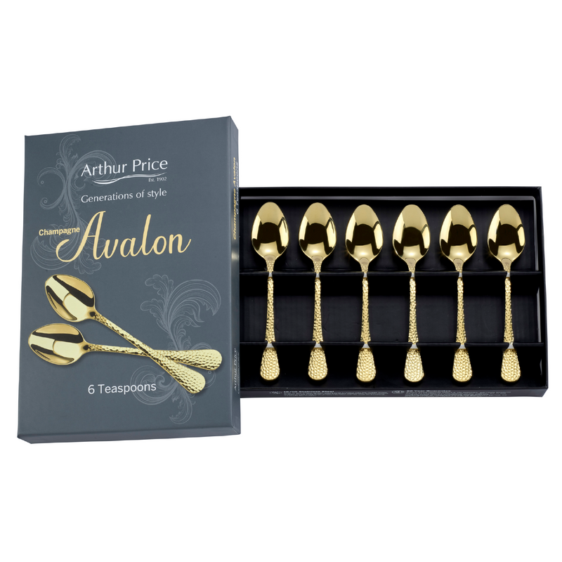 Champagne Avalon Teaspoon Box Set | 6 Piece