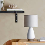 Paprica Stoneware Table Lamp | Beige & White | 27.5cm