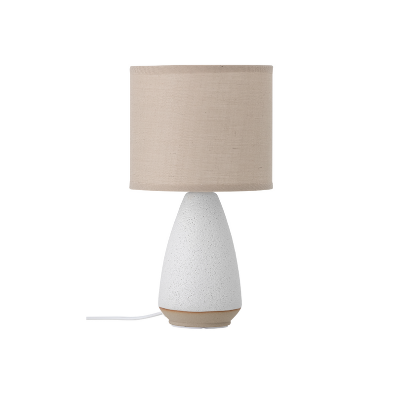 Paprica Stoneware Table Lamp | Beige & White | 27.5cm