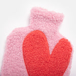 Borg Heart Hot Water Bottle | Pink & Red