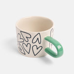 Ceramic Mono Outline Hearts Mug