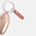 Padded Heart Keyring | Rose Gold