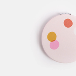 Round Dotty Pocket Mirror | Pale Pink