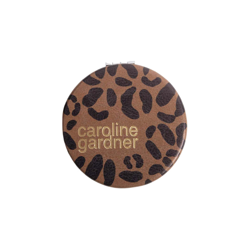 Round Leopard Print Pocket Mirror