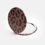 Round Leopard Print Pocket Mirror