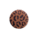 Round Leopard Print Pocket Mirror