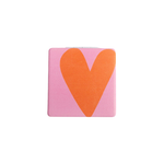 Square Heart Pocket Mirror | Pink & Red