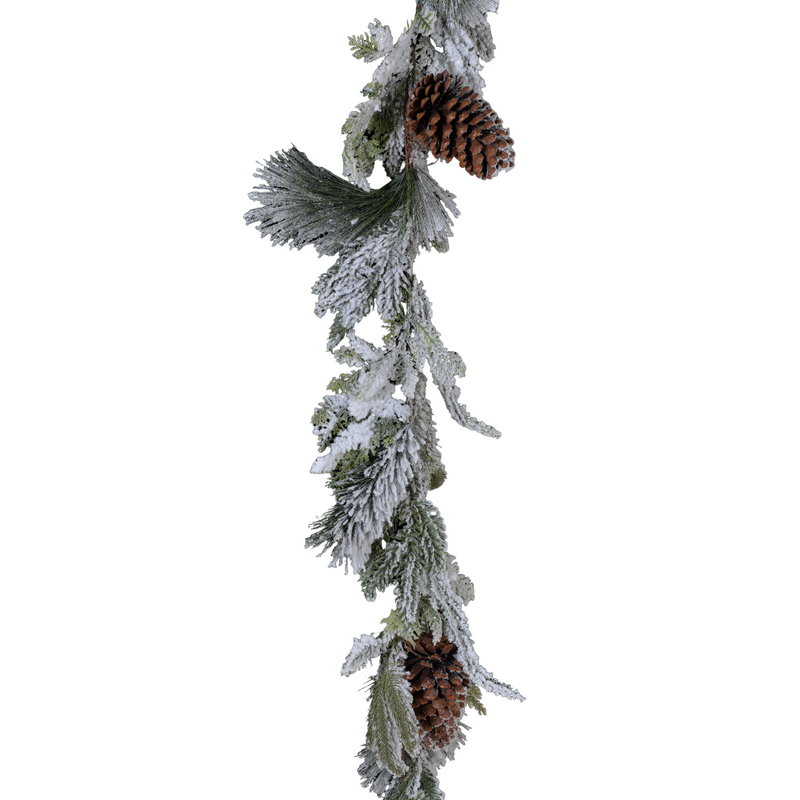 Artificial Frosted Pinecone Garland