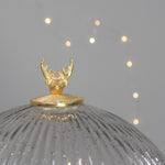 Reindeer Candle Globe with Lid | Gold | Large