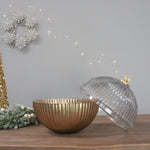 Reindeer Candle Globe with Lid | Gold | Large