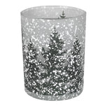 Snow Forest Glass Candle Holder | Small