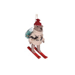 Festive Skiing Bear Christmas Tree Decoration