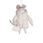 Glam Winter Mouse Hanging Christmas Tree Decoration