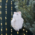 Glam Winter Mouse Hanging Christmas Tree Decoration