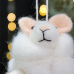 Glam Winter Mouse Hanging Christmas Tree Decoration