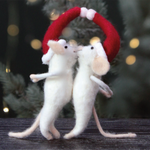 Kissing Christmas Mice Decoration