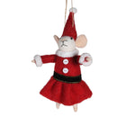 Mrs Claus Mouse Hanging Christmas Tree Decoration