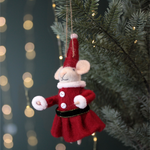 Mrs Claus Mouse Hanging Christmas Tree Decoration