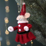 Mrs Claus Mouse Hanging Christmas Tree Decoration