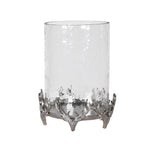 Reindeer Hurricane Candle Holder | Silver