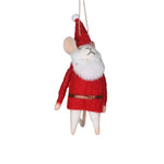 Santa Mouse Hanging Christmas Tree Decoration