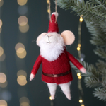 Santa Mouse Hanging Christmas Tree Decoration