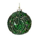 Velvet Christmas Tree Bauble | Green & Gold