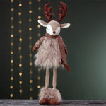 Winter Wrapped Reindeer Decoration | Brown