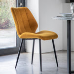 Manford Mid-Century Dining Chairs | Saffron | Set of 2