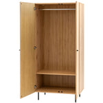 Ashdown Rustic 2 Door Wardrobe | Natural