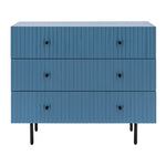 Buckhurst Scalloped 3 Drawer Chest | Blue