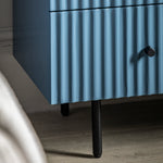 Buckhurst Scalloped 3 Drawer Chest | Blue