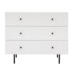 Buckhurst Scalloped 3 Drawer Chest | White