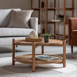 Cannes Rattan Coffee Table | Natural Mango Wood