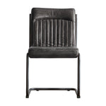 Capri Leather Dining Chair | Antique Ebony