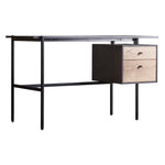 Carbury 2 Drawer Desk | Black/Natural